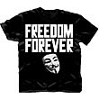 V for Vendetta Freedom Forever Black T-Shirt